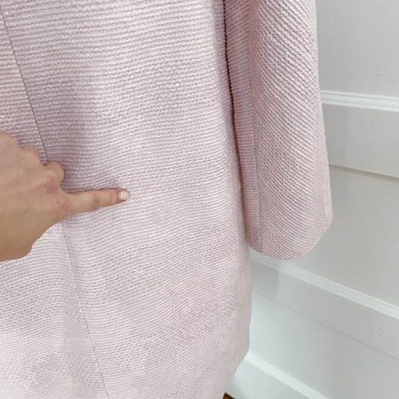 NWT Kate Spade Pink Tweed Dorothy Bow Coat Pearlpink Pea Coat Overcoat Small - Picture 7 of 12